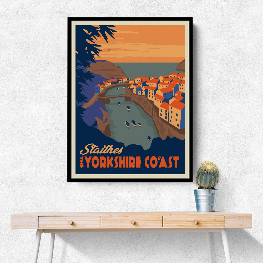 Staithes Yorkshire Travel Print Staithes Yorkshire Travel Print