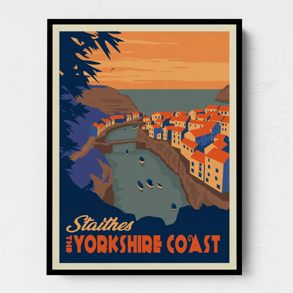 Staithes Yorkshire Travel Print Staithes Yorkshire Travel Print