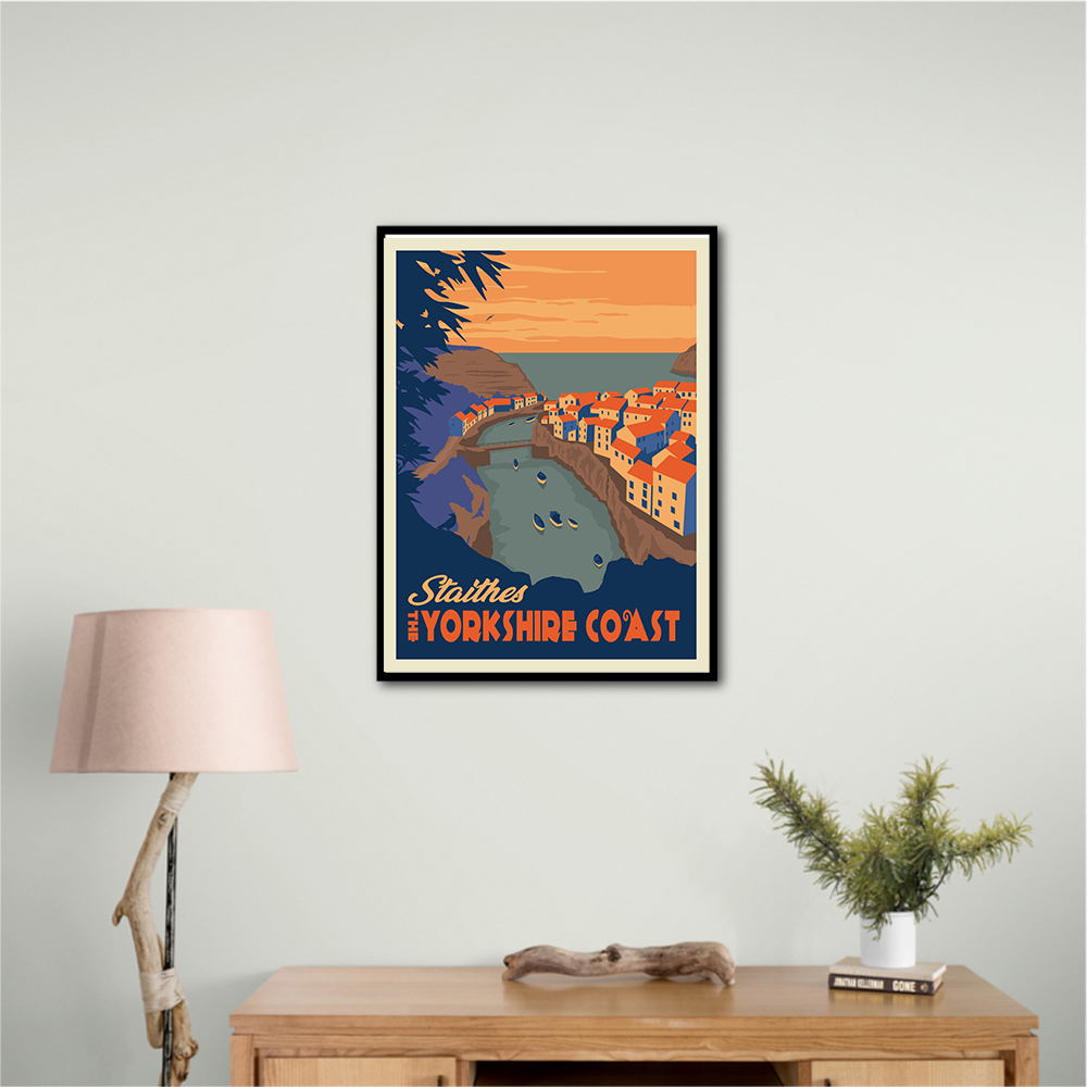 Staithes Yorkshire Travel Print Staithes Yorkshire Travel Print