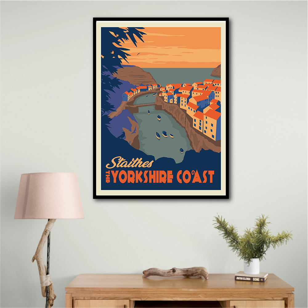 Staithes Yorkshire Travel Print Staithes Yorkshire Travel Print