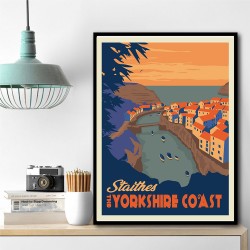Staithes Yorkshire Travel Print