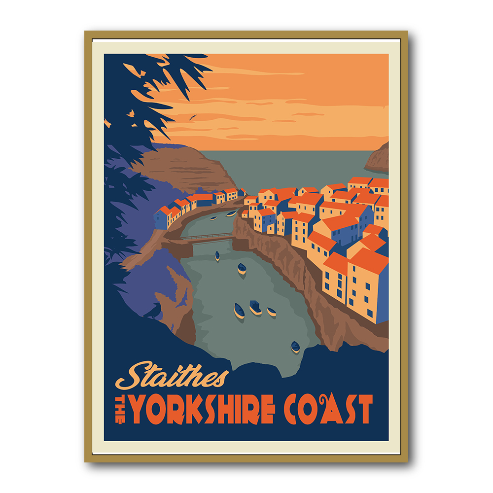 Staithes Yorkshire Travel Print Staithes Yorkshire Travel Print