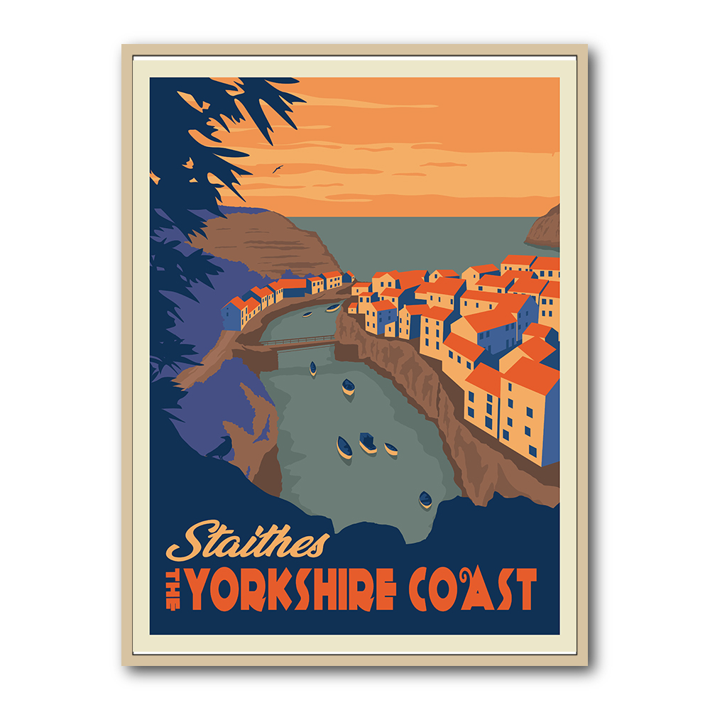 Staithes Yorkshire Travel Print Staithes Yorkshire Travel Print