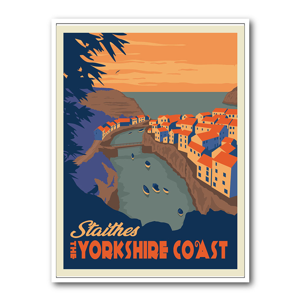 Staithes Yorkshire Travel Print Staithes Yorkshire Travel Print
