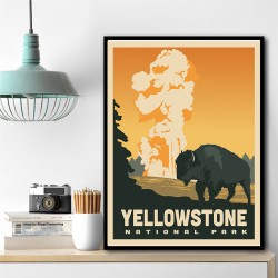 Yellowstone National Park Travel Print