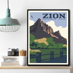 Zion National Park Travel Print