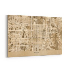 Sepia Map of Kyoto