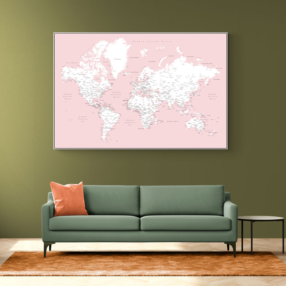 Leire world map in Spanish