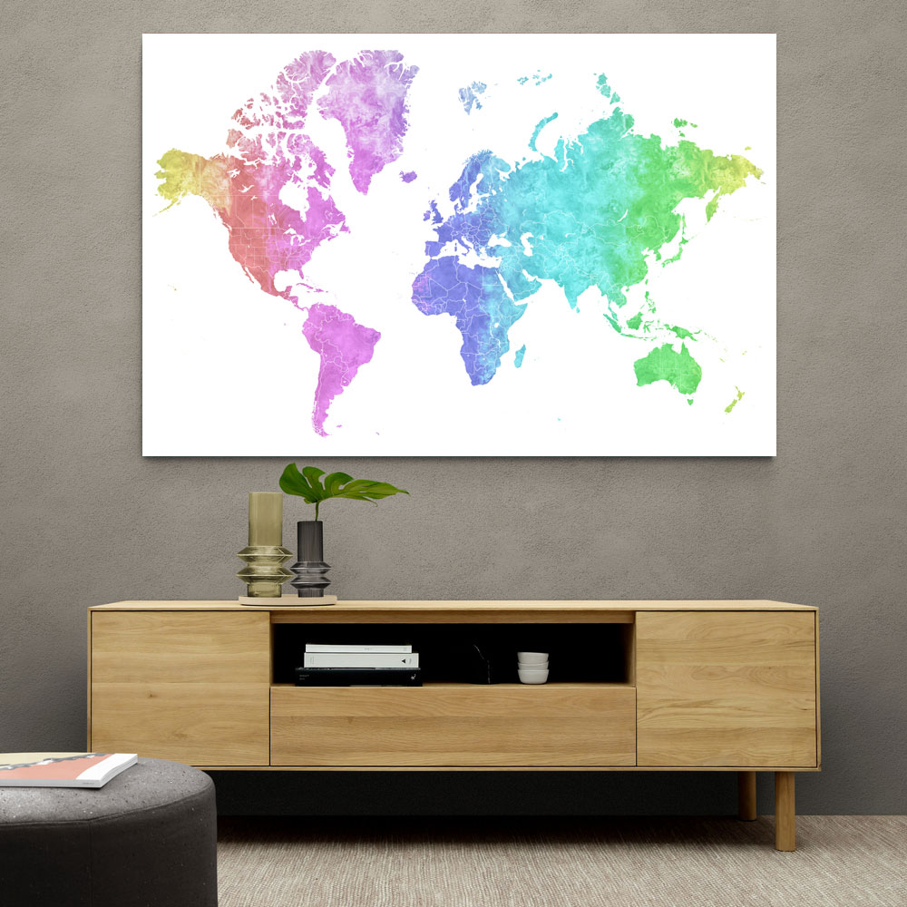 Jude watercolor world map