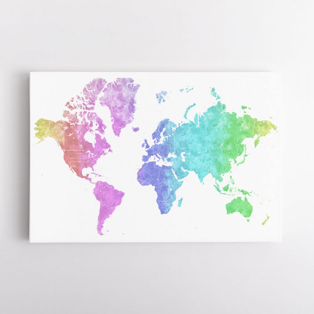 Jude watercolor world map