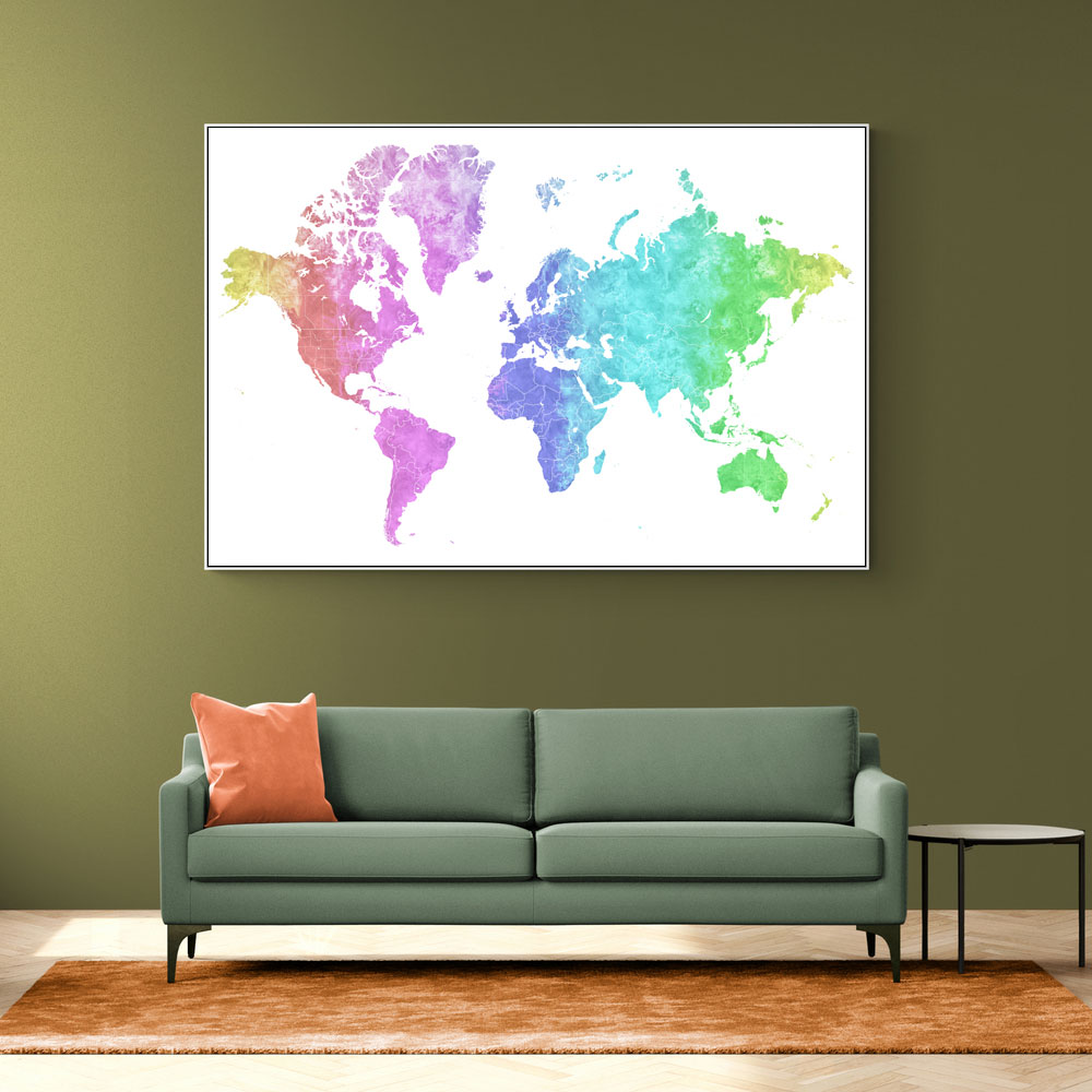 Jude watercolor world map