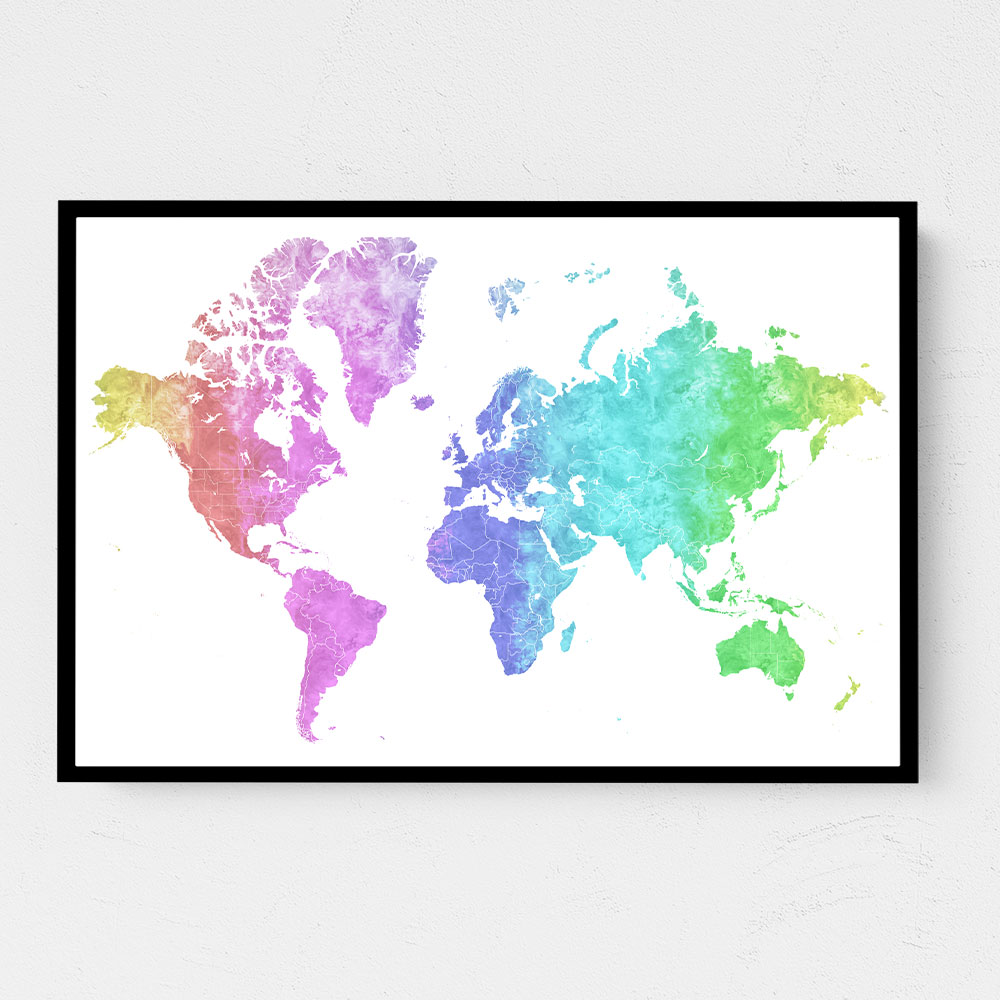 Jude watercolor world map