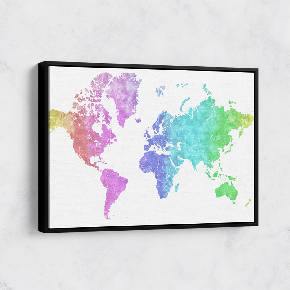 Jude watercolor world map