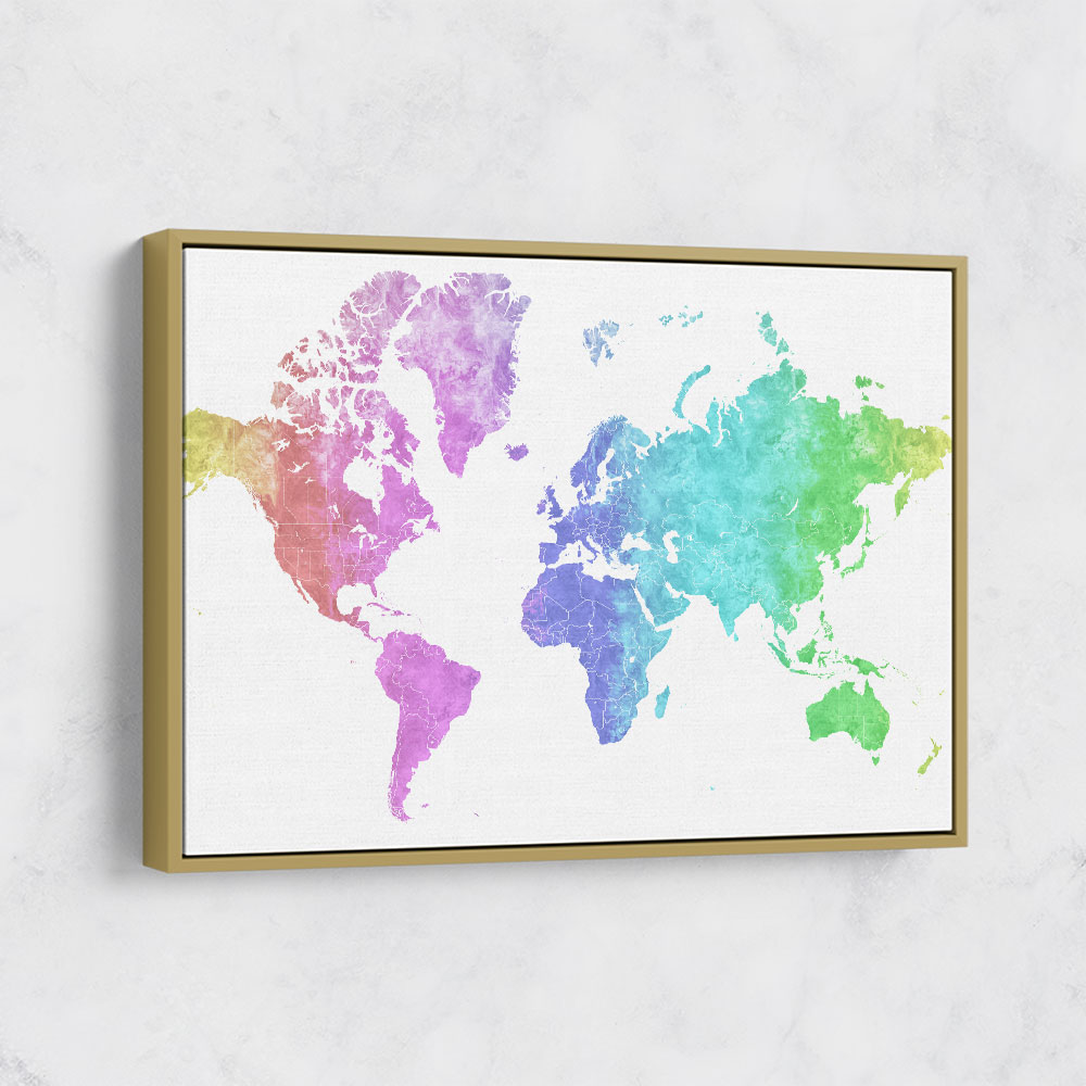 Jude watercolor world map
