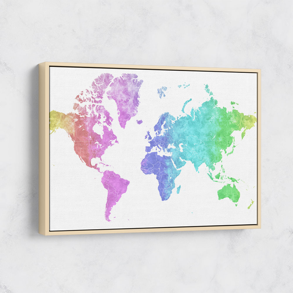 Jude watercolor world map