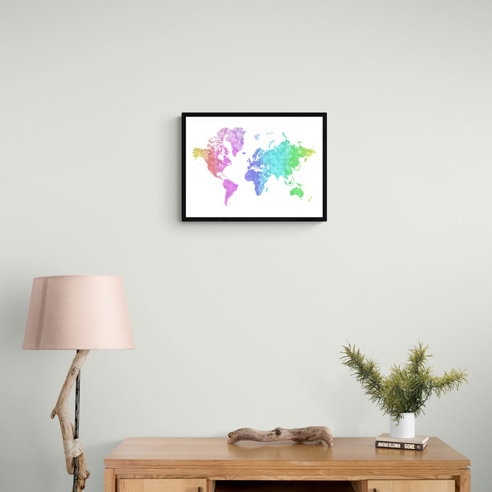 Jude watercolor world map