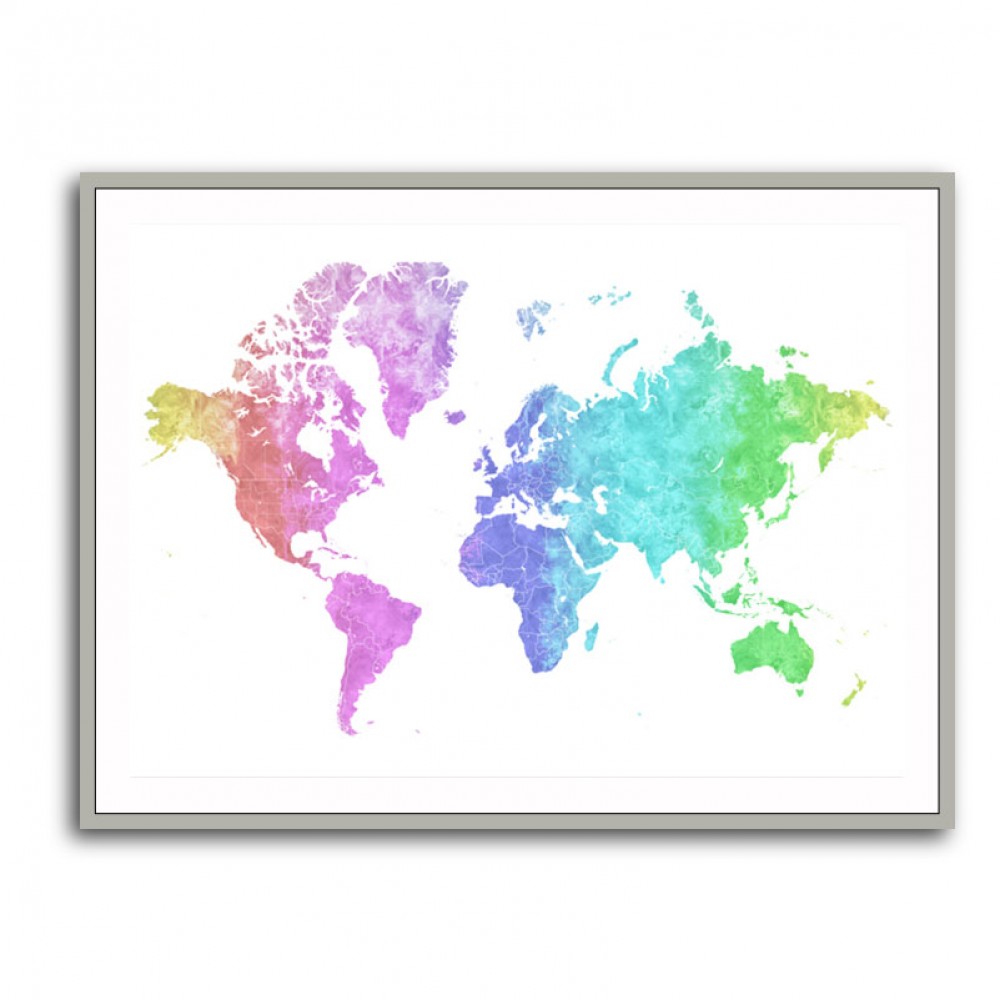 Jude watercolor world map