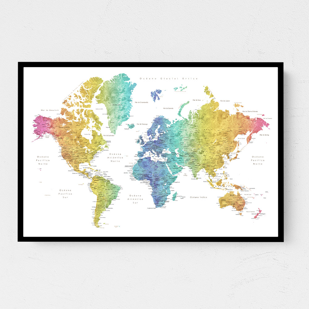 Jude world map in Spanish