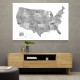 Gray watercolor map of the US