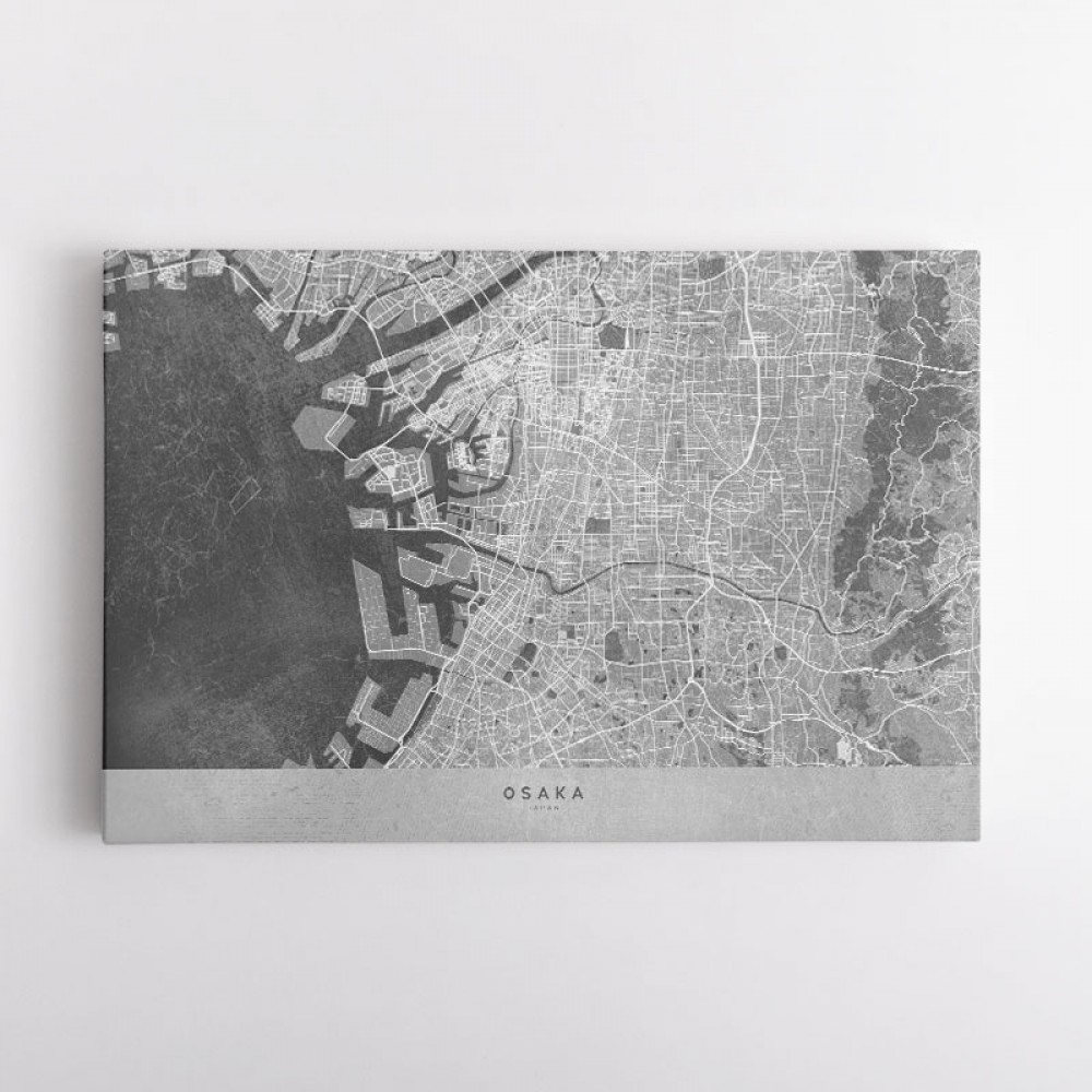 Gray map of Osaka