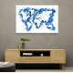 Blue Strokes World Map