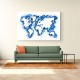 Blue Strokes World Map