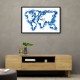 Blue Strokes World Map