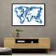 Blue Strokes World Map