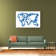 Blue Strokes World Map