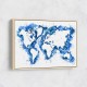 Blue Strokes World Map