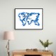 Blue Strokes World Map