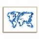 Blue Strokes World Map