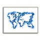 Blue Strokes World Map