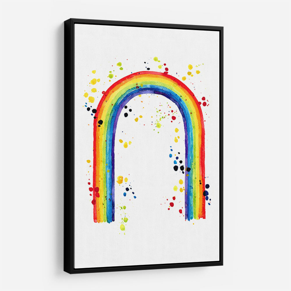 Rainbow watercolor with splatters Rainbow watercolor with splatters