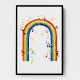 Rainbow watercolor with splatters Rainbow watercolor with splatters