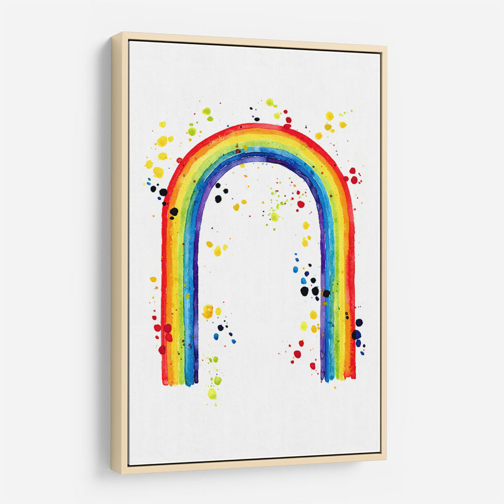 Rainbow watercolor with splatters Rainbow watercolor with splatters