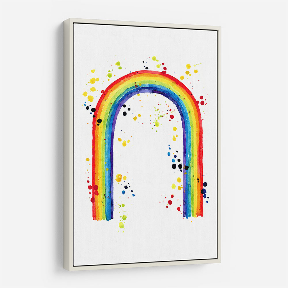 Rainbow watercolor with splatters Rainbow watercolor with splatters