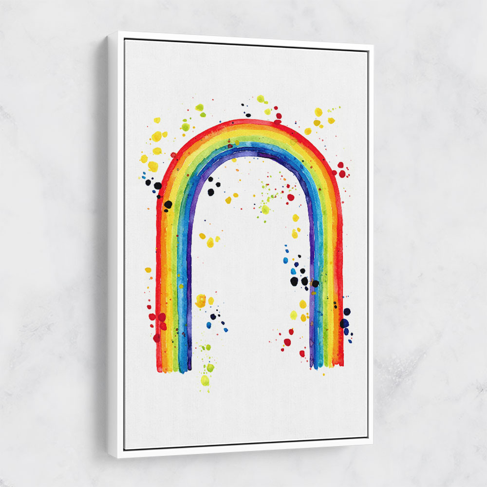 Rainbow watercolor with splatters Rainbow watercolor with splatters