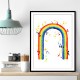 Rainbow watercolor with splatters Rainbow watercolor with splatters