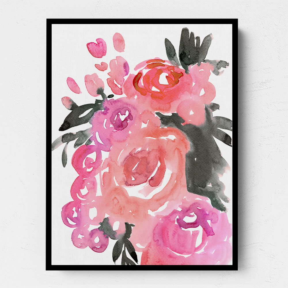Maeko loose watercolor florals II Maeko loose watercolor florals II