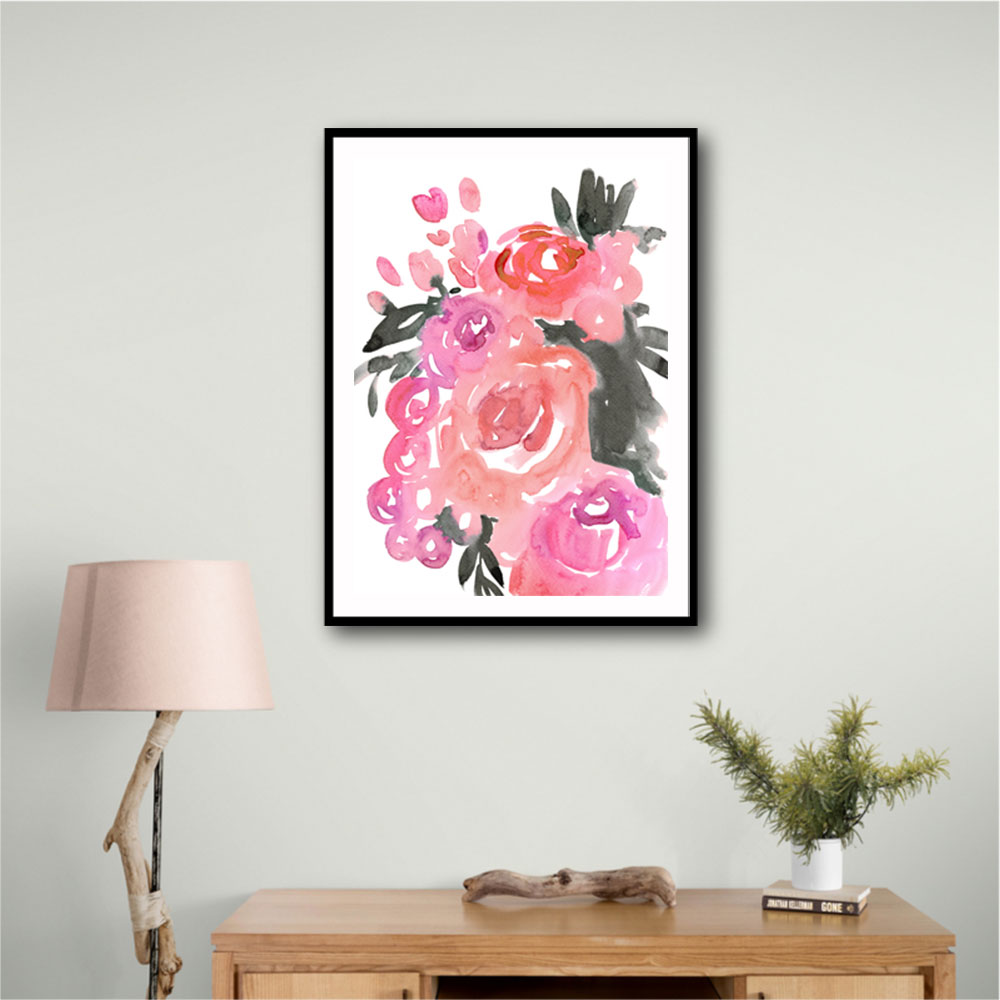 Maeko loose watercolor florals II Maeko loose watercolor florals II