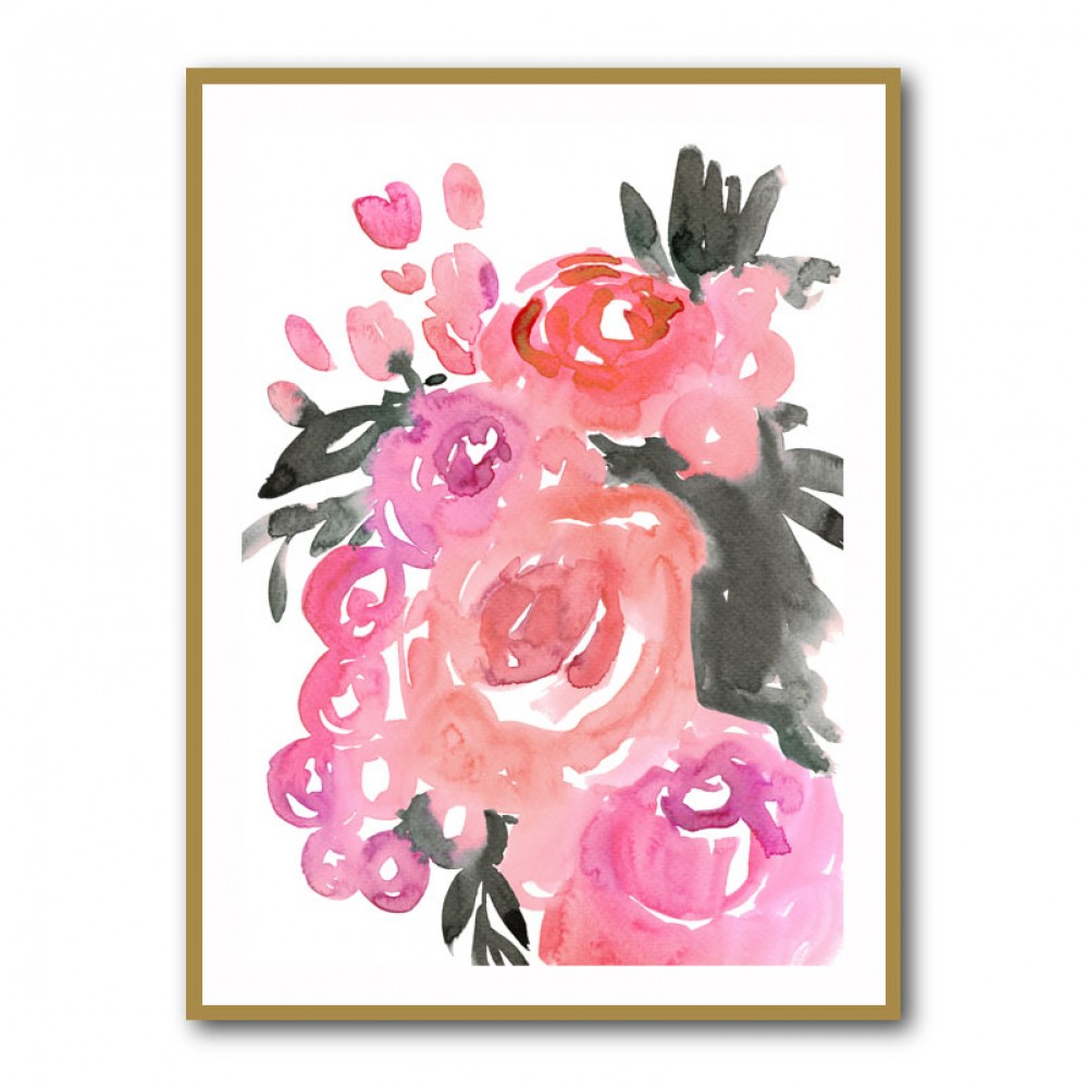Maeko loose watercolor florals II Maeko loose watercolor florals II