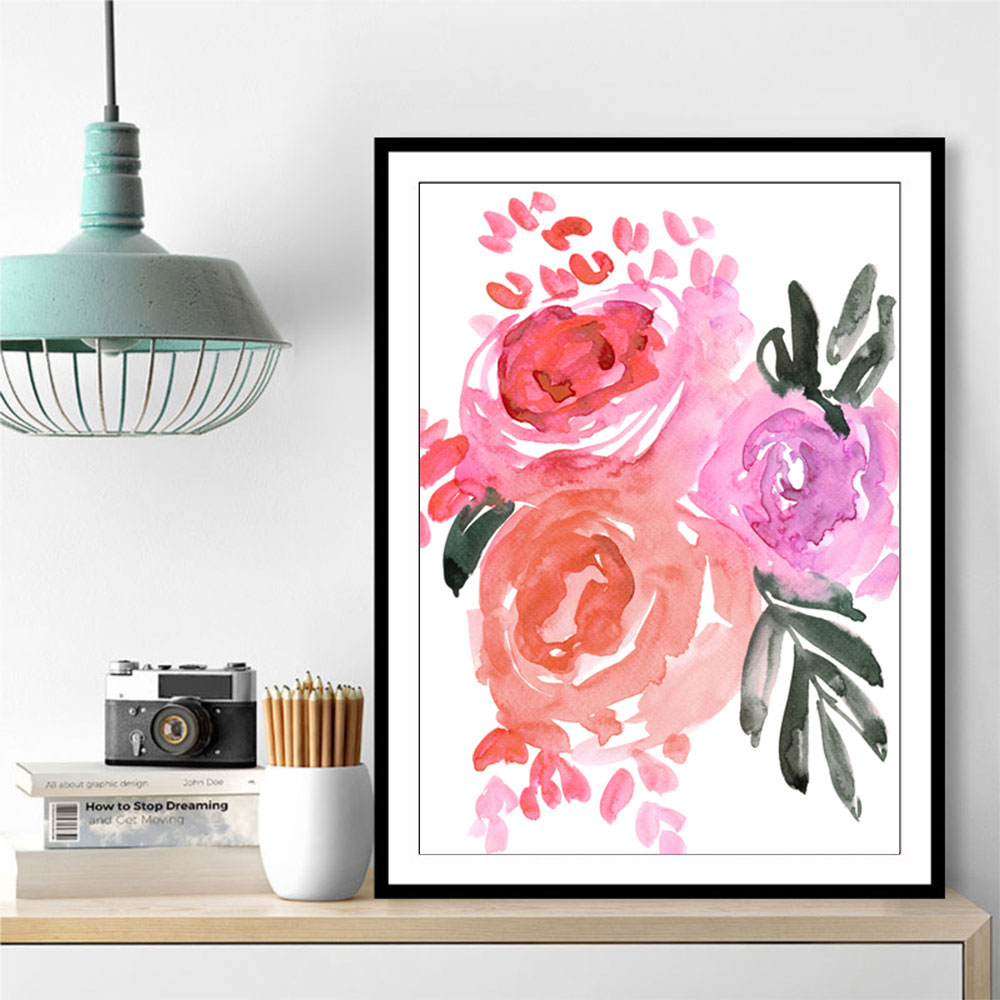 Maeko loose watercolor florals I