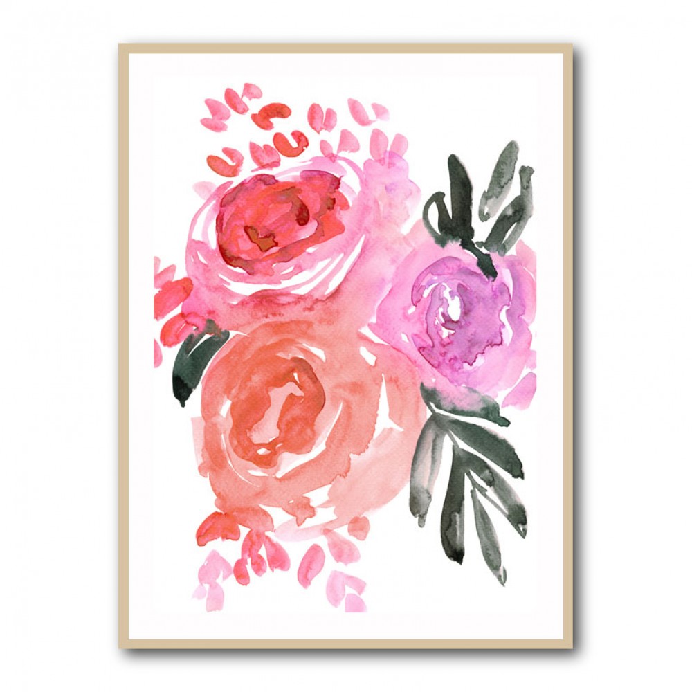 Maeko loose watercolor florals I