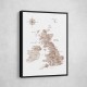 Taupe map of the United Kingdom