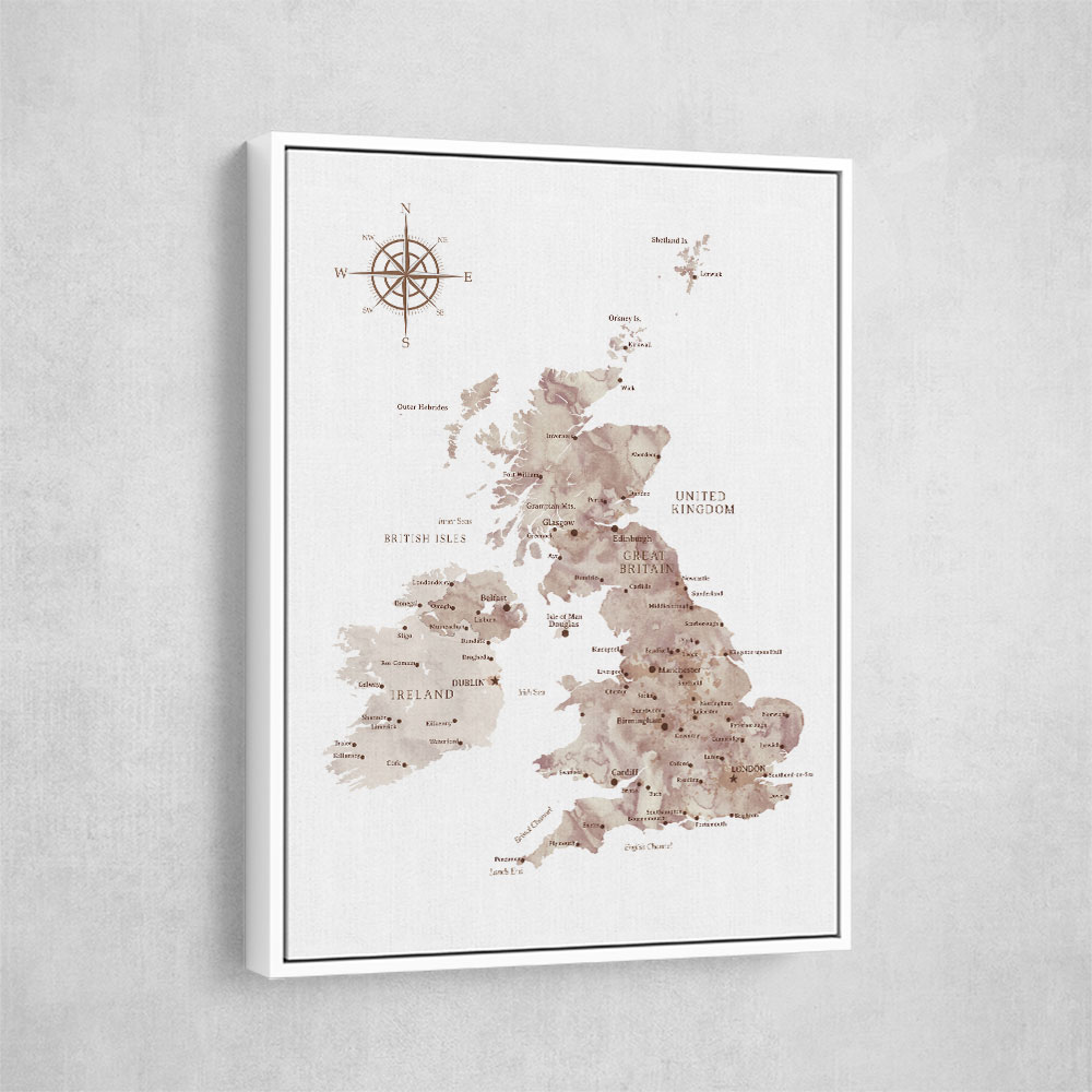 Taupe map of the United Kingdom