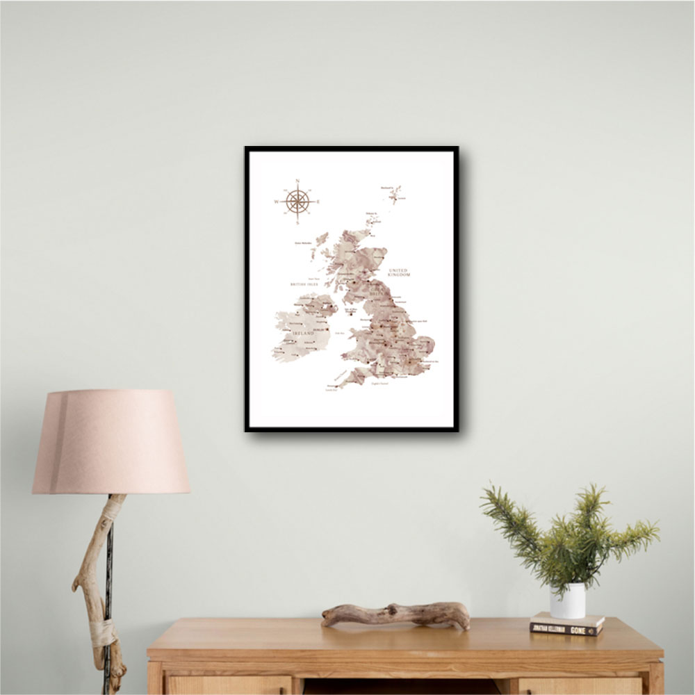 Taupe map of the United Kingdom