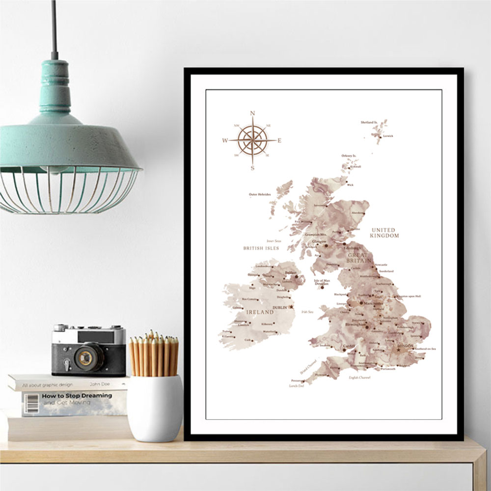 Taupe map of the United Kingdom