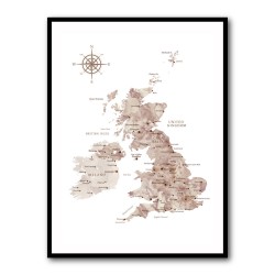 Taupe map of the United Kingdom
