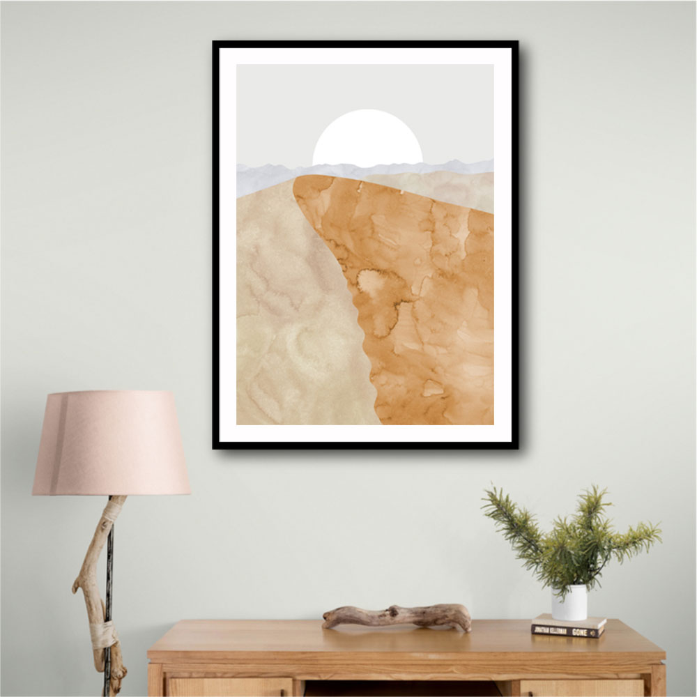 Sand dune and moon Sand dune and moon